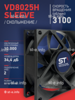 Вентилятор VD8025H sleeve (скольжение) 24V - st-e.info - Владимир