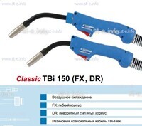 Горелка для полуавтоматической сварки TBi 150-DR-blue-ESG, с поворотным корпусом, длина 3 метра - st-e.info - Владимир