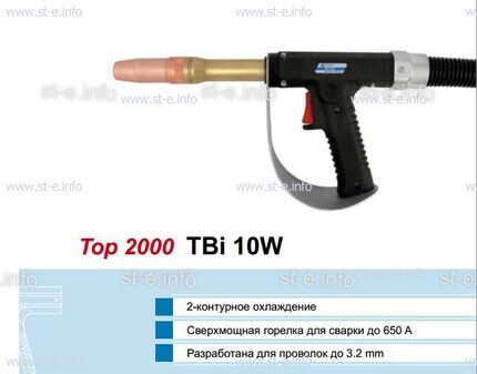 Горелка для полуавтоматической сварки TBiP 10W-black-RWZ (Pistol handle/straight), длина 5 м. - st-e.info - Владимир