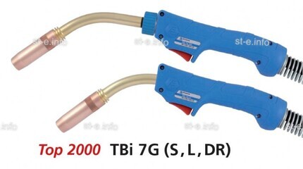Сварочная горелка для полуавтомата TBi 7G-DR-blue-ESG, сменный поворотный корпус, длина 3 метра - st-e.info - Владимир