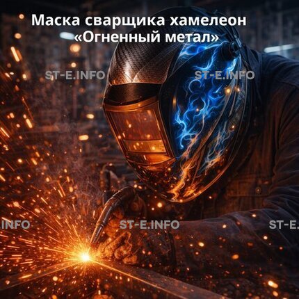 Маска сварщика хамелеон «Огненный метал» (YXE-718G PRO) - st-e.info - Владимир
