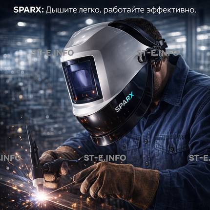 Маска сварщика Sparx с устройством подачи воздуха - st-e.info - Владимир